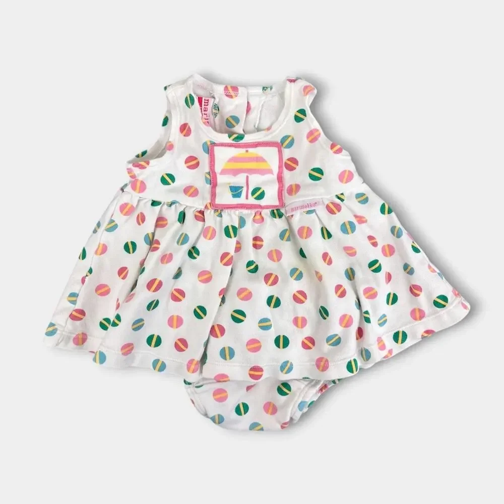 Vintage Marimekko by Sweet Potatoes Beach Ball Dress Set 3 Months